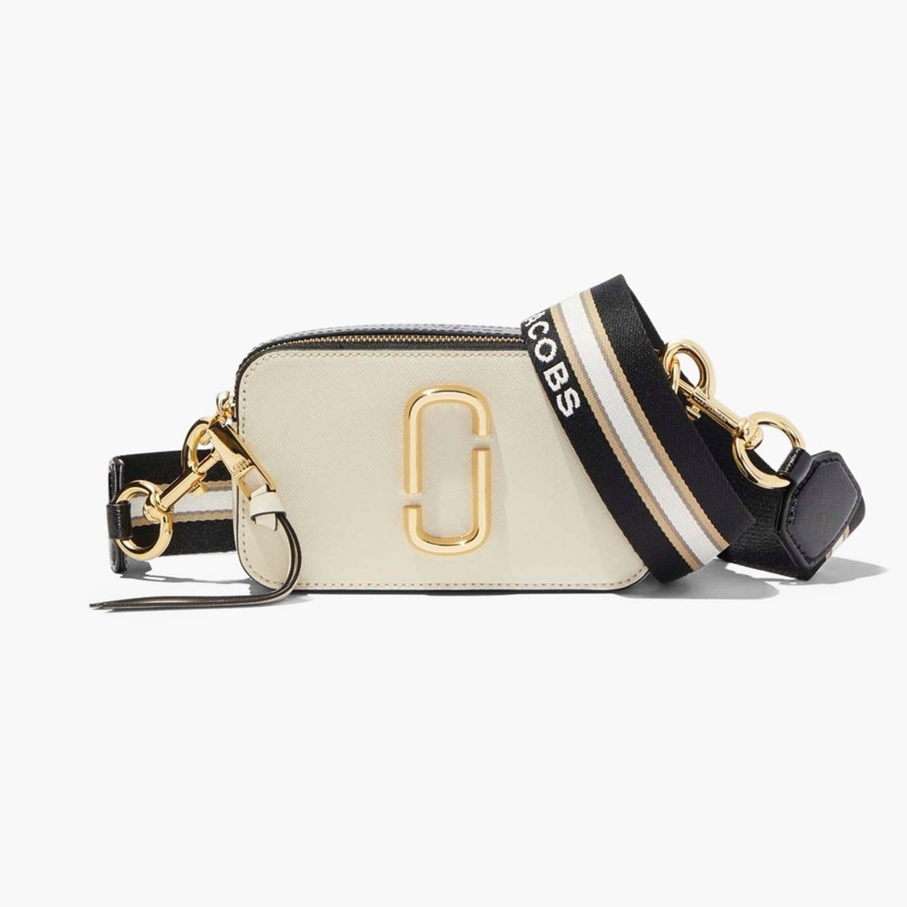 Marc Jacobs Cream and Black Crossbody Bag